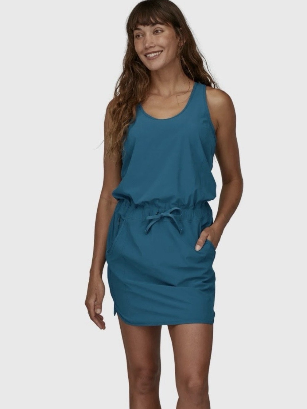 Patagonia Fleetwith teal active dress size small